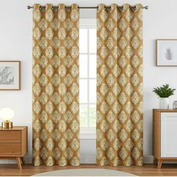 urban arts 274 cm (9 ft) Long Door Polyester Room Darkening Curtain (Pack Of 2)-picture-44