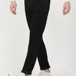 wrangler Men Slim Mid Rise Black Jeans image 1