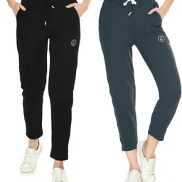 gladly Women Solid Green, White Track Pants-picture-10