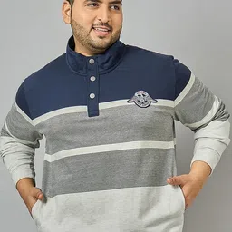 austivo Men Full Sleeve Striped Sweatshirt image 1