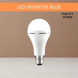 guggu 15W Rechargeable Emergency Inverter LED Bulb, Upto 4 Hours Battery For HomeY484 4 hrs Bulb Emergency Light image 1