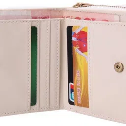 elios Women Casual Beige Artificial Leather Wallet - Mini image 4