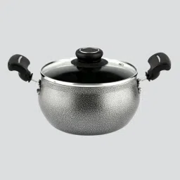 coconut Beely 2 Ltrs Induction Friendly Grey Stainless Steel Cooking Pot with Lid image 1