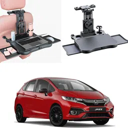 oshotto (FT-10) Car Backseat Laptop Food Tray Desk & Storage Drawers For Honda Jazz Cup Holder Tray Table image 1