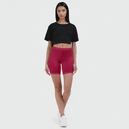 emi Solid Women Pink Tights image 3