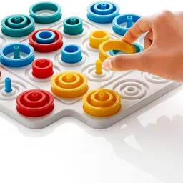 tinyplay Trio Challenge Board Game, Strategic Tic Tac Toe with Coloured Rings Board Game Accessories-picture-15