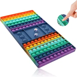Big Size Silicone Rainbow Ludo Board Bubble Popper Fidget Sensory Toy Gifts-image-62