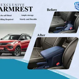 pabla enterprises High-End Car Center Armrest with Storage Compartment Comfort for NEXON Car Armrest image 2