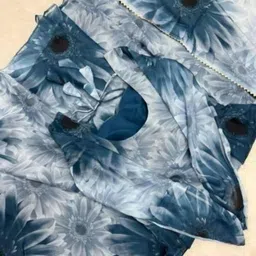 vanray fashion Printed Georgette Stitched Anarkali Gown image 4