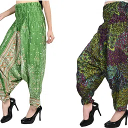 narnari Printed Pure Crepe Women Harem Pants-picture-29