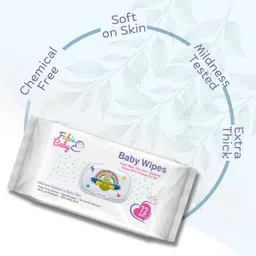 fabie baby SkinSoft Baby Wipes 144 Wipes (Pack of 2) image 2