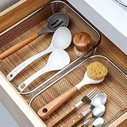 cheshtasales Drain Basket Steel Drip Tray Spoon Holder Dish Drainer Kitchen Drying Stand Basketball Ring image 2