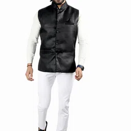 shrishantinathcreation Solid Men Waistcoat image 4