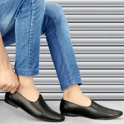 jaipur trendcraft Men's Jalsa Jutti,Jutis For Men BLACK Slip On For Men image 1