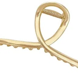 trendy club Golden Medium Size Metal Hair Clutcher Hair Claw Clips for Women Pack of 1 Hair Claw-picture-10