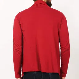 trendolo Men Jacket Style Full Sleeve Red Shrug image 2