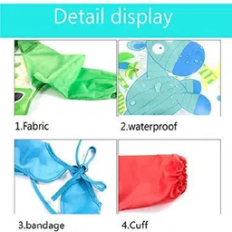 dhochak Full Sleeves Washable Waterproof Bib Apron for Babies & Kids image 2