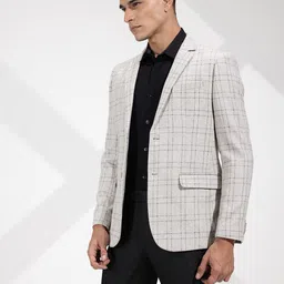 invictus Men Checkered Single Breasted Formal Blazer image 5