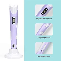 3d galaxy 3D Printing Pen with LCD Display With 3 , 1.75 mm, 10 Metre Filament -Purple 3D Printer Pen image 2