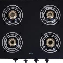 elica 594 Ct Vetro Black Glass Manual Gas Stove image 1