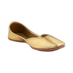 Korakari Womens Leather Juti-Gold image 2
