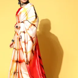 Mitera Tie and Dye Satin Saree image 5