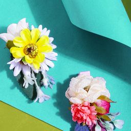 Yellow Chimes Set of 2 Girls Pink & Yellow Embellished Alligator Hair Clip-picture-2