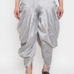 VASTRAMAY Men Mid-Rise Relaxed-Fit Cowl Dhoti Pants-picture-1