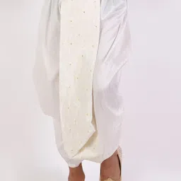 VASTRAMAY Boys Cream-Coloured Embroidered Dhoti-picture-32