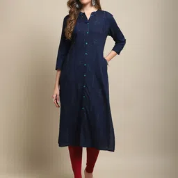Cantabil Floral Printed Sequined Pleated Kurta-image-93