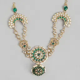 Anouk Gold-Plated Kundan-Studded Borla Matha Patti image 3