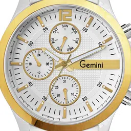 GEMINI Men Dial & Stainless Steel Bracelet Style Straps Analogue Multi Function Watch BNS 1380BM02 image 4
