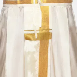 Sethukrishna Men Pink Angrakha Kurta with Dhoti Pants & Angavastram Set image 3