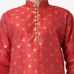 ROYAL KURTA Ethnic Motifs Woven Design Zari Straight Kurta With Dhoti Pants image 2
