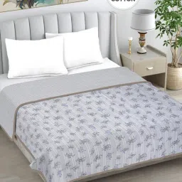 FABINALIV Floral Reversible AC Room 230 GSM Pure Cotton Bed Dohar (King)-picture-23