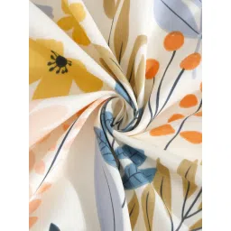 FABINALIV Multicolor Floral Cotton King Fitted Packing Double Bedsheet with 2 Pillow Covers image 4