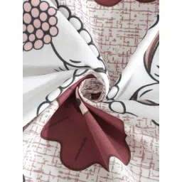 FABINALIV Multicolor Floral Cotton King Fitted Packing Double Bedsheet with 2 Pillow Covers image 4