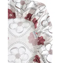 FABINALIV Multicolor Floral Cotton King Fitted Packing Double Bedsheet with 2 Pillow Covers image 5