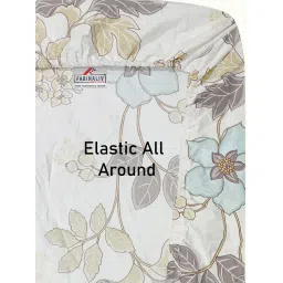 FABINALIV Multicolor Floral Cotton King Fitted Packing Double Bedsheet with 2 Pillow Covers image 5