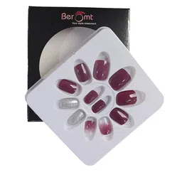 BEROMT 12 Pcs Long-Lasting Reusable Lightweight Salon Finish Press on Nail Tips- Shade 752 image 1