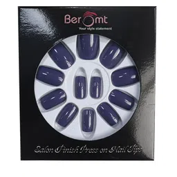 BEROMT 12 Pcs Long-Lasting Reusable Lightweight Salon Finish Press on Nail Tips-437 image 1