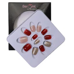BEROMT 12 Pcs Long-Lasting Reusable Lightweight Salon Finish Press on Nail Tips- Shade 720 image 1