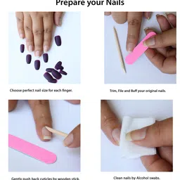 BEROMT Salon Finish Press On Toe Nail Tips with Kit 30g - Red 276 image 2