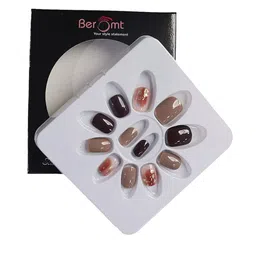 BEROMT 12 Pcs Long-Lasting Reusable Lightweight Salon Finish Press on Nail Tips- Shade 747 image 2