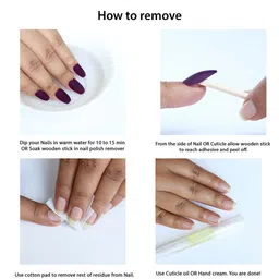 BEROMT 12 Pcs Long-Lasting Premium Matte Salon Finish Press On Nails - Shade 517 image 4