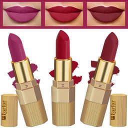 FORFOR Xpression Set Of 3 Stick Matte Lipsticks-Magenta 302-Red Velvet 303-Cherry Red 304-picture-40