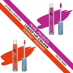 KINDED Set of 2 Vitamin E Matte Liquid Lip Colour 6ml each - More Magenta & Sangria Orange-picture-18