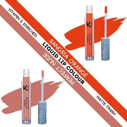 KINDED Set of 2 Vitamin E Liquid Lipstick 6ml Each - Sangria Orange 08 & Perfect Nude 10-picture-19