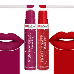 ForSure Set of 2 Stay Matte Non Transfer 12 Hours Stay Liquid Lipstick - 2.5ml Each-picture-22