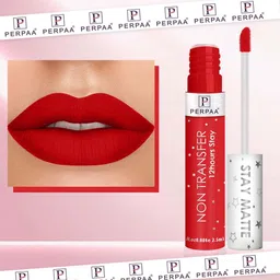 PERPAA Set Of 3 Stay Matte Non-Transfer 12hrs Liquid Lipsticks - 2.5 ml Each image 4